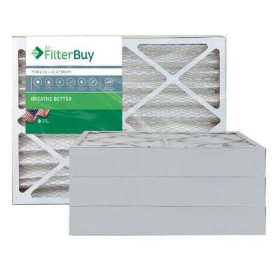 AFB Platinum MERV 13 28x30x4 Pleated AC Furnace Air Filter. Filters. 100% produced in the USA. (Pack of 4)