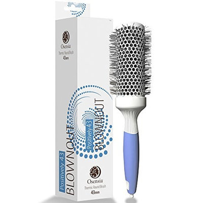 Professional Round Brush for Blow Drying – Medium Ceramic Ion Thermal Barrel Brush for Sleek, Precise Heat Styling and Blowout Volume – Lightweight, Antistatic Bristle Hair Brush by Osensia (1.7 Inch)