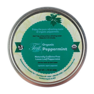 Heavenly Tea Inc. Heavenly Tea Leaves Organic Peppermint Loose Leaf Tisane Canister, 1.75 oz.