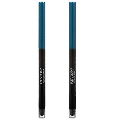 Revlon Colorstay Eye Liner, Teal (Pack of 2) + FREE Makeup Blender Sponge
