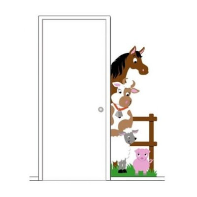 Elephants on the Wall 5-1322 Barnyard Doorhugger - Paint It Yourself
