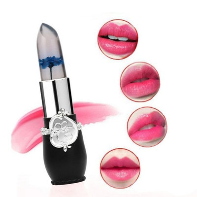 Paymenow Flower Magic Color Discoloration Jelly Lip Stick Professional Make-up Waterproof Long Lasting Moisturize Lipstick Lip Gloss