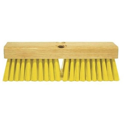 TOUGH GUY 6YTD3 Deck Scrub Brush, 10 In, Yellow