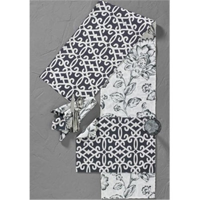 Split P 2513-012 Madison Table Runner Floral & Geo