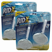 Rid-X 4 Count Septic Tank System Treatment And Toilet Bowl Cleaner, Spring Waterfall Scent