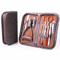 BeautyKO 10 Pieces Total Nail Care Manicure/Pedicure Set with Case