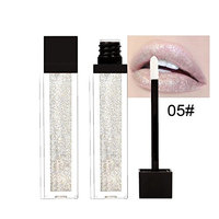MEIQING Fashion Shiny Metallic Lipstick Mermaid Charming Vivid Long Lasting Shimmer Liquid Lipstick Glitter Powder Lip Gloss Makeup Set
