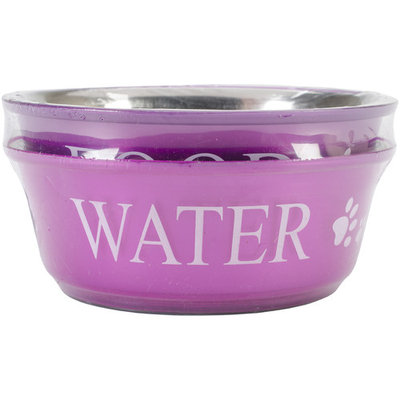Food & Water Set Medium 1qt-Fuchsia