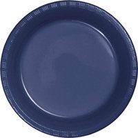 Navy Plastic Plates, 20-Pack