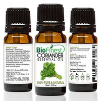 BioFinest Coriander Oil - 100% Pure Coriander Essential Oil - Premium Organic - Therapeutic Grade - Best For Aromatherapy - Food Enhancer - Promote Lower Blood Pressure - FREE E-Book