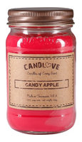 Candlove Candy Apple Scented 16oz Mason Jar Candle 100% Soy Made In The USA
