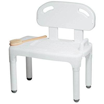 Bathtub and Shower Transfer Bench Chair with Exact Level Patented Height Adjustment