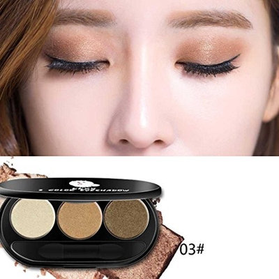 Inverlee Three - Color Peach Makeup Smoky Warm Color Beads Matte Eye Shadow