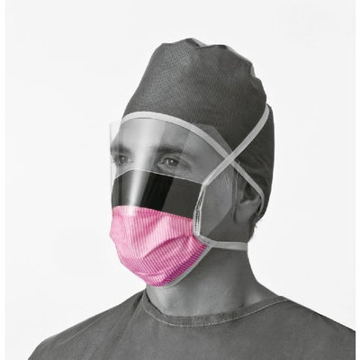 Sammons Preston Fluid-Resistant Surgical Face Fog Free Tie Masks with Eyeshield