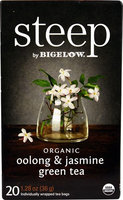 Bigelow Tea Steep Organic Green Tea Oolong & Jasmine - 20 Tea Bags pack of 12