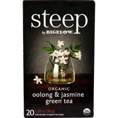 Bigelow Tea Steep Organic Green Tea Oolong & Jasmine - 20 Tea Bags pack of 12