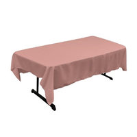 LA Linen TCpop60x90-RoseP79 Polyester Poplin Rectangular Tablecloth Dusty Rose - 60 x 90 in.
