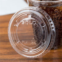 Dart PL4N CPC 4 oz Solo Ultra Lid for souffle Cup with No Slot - Clear Case of 2500