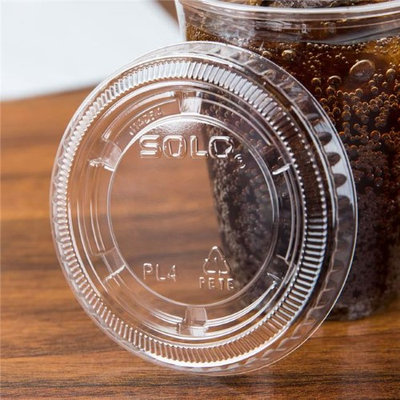 Dart PL4N CPC 4 oz Solo Ultra Lid for souffle Cup with No Slot - Clear Case of 2500