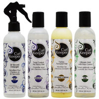 Curl Keeper Detangler + Total Control + Styling Cream + Gel 8oz 'Set' (Pack of 4)