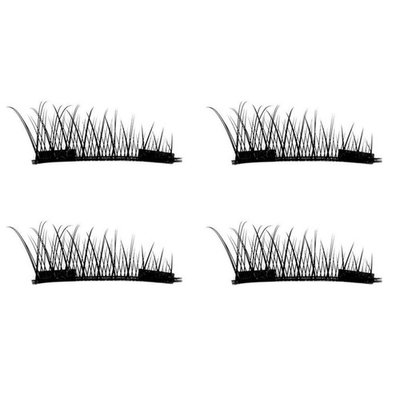 Staron Magnetic Fake Eyelashes, Magnet False Eye Lashes 4pcs (1 Pair) Ultra-thin 3D Reusable Natural Handmade Fake Lashes