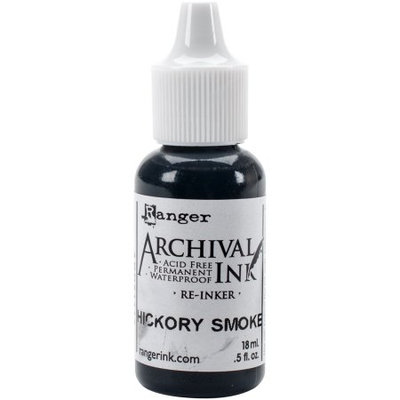 Ranger Designer Series Archival Re-Inkers .5Oz-Hickory Smoke