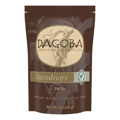 DAGOBA CHOCODROPS Premium Chocolate Drops, 8 Ounce (Halloween Candy)