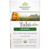 Organic India, Tulsi Holy Basil Tea, Original, Caffeine-Free, 18 Infusion Bags, 1.14 oz (pack of 12)
