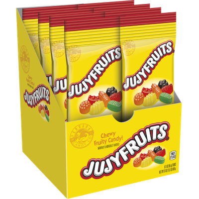 Ferrara Candy Company Jujyfruits Chewy Candy, 3 Ounce Bag, Pack of 8