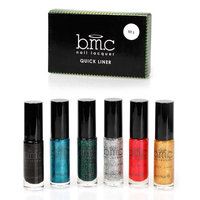 BMC 6pc Long Striper Dotting Brush DIY Nail Art Polishes - Quick Liner Set 2
