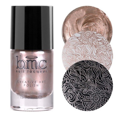BMC Snowflake Waltz Collection: Magic Hour - Champagne Pink Gold Shimmer Creative Art Stamping Polish