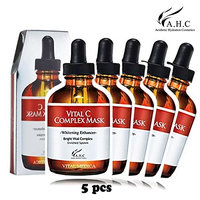 AHC VITAL C COMPLEX FACIAL MASK SHEET 30g x 5 PCS, Enriched Whitening Function with Having the Same Effect as One Bottle of Vitamin C Essence