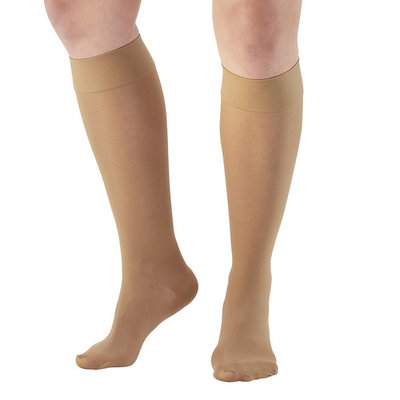 Ames Walker Unisex AW Style 380 Signature Sheers Closed Toe Compression Knee High Stockings - 30-40 mmHg Nylon/Spandex 380-P