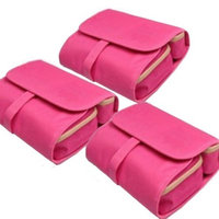 Aspire 3Pcs/Pack Hanging Toiletry Bag Makeup Organizer Travel Kit Organizer For Business Tiny Handbag - PINK