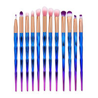 Eye Makeup Brushes Set,Malasiara 12pcs Make Up Eye Brush Eyeshadow Eyeliner Blending Crease Kit Unicorn Cosmetic Brush