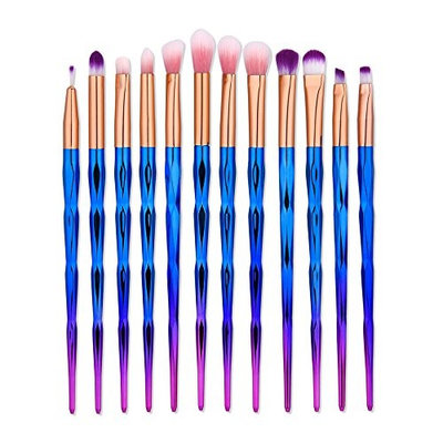 Eye Makeup Brushes Set,Malasiara 12pcs Make Up Eye Brush Eyeshadow Eyeliner Blending Crease Kit Unicorn Cosmetic Brush