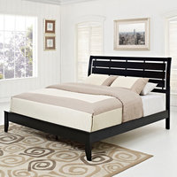 Modway Olivia Bed with Wood Slat Headboard, Multiple Sizes