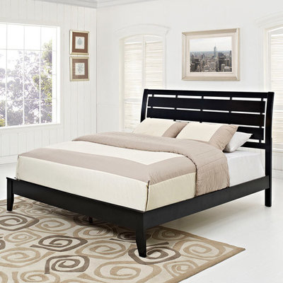 Modway Olivia Bed with Wood Slat Headboard, Multiple Sizes