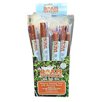Roam Sticks - Hickory Smoked, Pasture-Raised Pork Sticks with Uncured Bacon Great Taste Gluten Free - 1 oz, Pack of 24