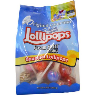 Original Gourmet Cream Swirl Flavors Lollipops, 25 count, 9.25 oz