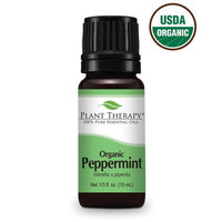 Plant Therapy Essential Oils Organic Peppermint Essential Oil. 10 ml. 100% Pure, Undiluted, Therapeutic Grade.
