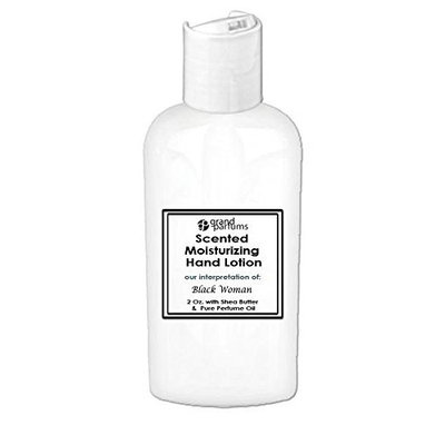 Grand Parfums 2 Oz Moisturizing Hand Lotion with Shea Butter (Black Woman) Scented Hand Cream Spa Product, Travel Size Paraben Free