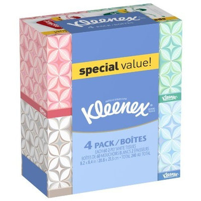 Kleenex Upright Facial Tissue, 4 Count