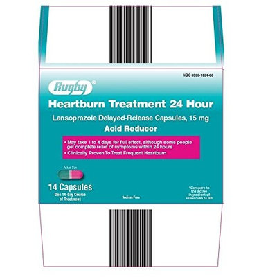 Rugby Heartburn Treatment 24H Capsules 15 MG 14 Count (6 Pack)