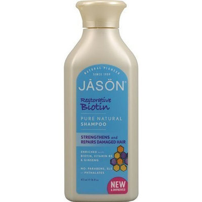 Pack of 1 x Jason Pure Natural Shampoo Restorative Biotin - 16 fl oz by Jason