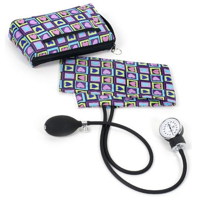Prestige Medical 882 Premium Aneroid Sphygmomanometer with Carry Case, Four Square Hearts