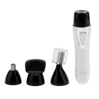 Homyl USB Electric Women Hair Trimmer Kit Face Body Eyebrow Nose Ear Hair Shaver Women'S Detail Trimmer Black White Pink - White