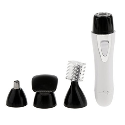 Homyl USB Electric Women Hair Trimmer Kit Face Body Eyebrow Nose Ear Hair Shaver Women'S Detail Trimmer Black White Pink - White