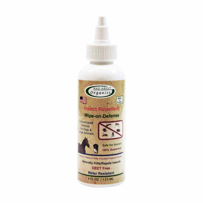 Mad About Organics All Natural Horse / Farm Animal Insect Repellent Wipe-on Defense 4oz