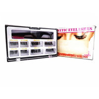Magnetic Eyelashes with Eyelash Curler Eyelash Comb Set, 2 Pair Prime Magnetic False Eyelashes